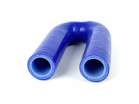 Патрубок силиконовый 180 градусов 22 мм (синий)
