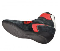 ботинки OMP style замша, кожа черно-красные (40)