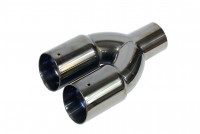 Насадка на глушитель двойная 63х183мм (воронено-обожженый)