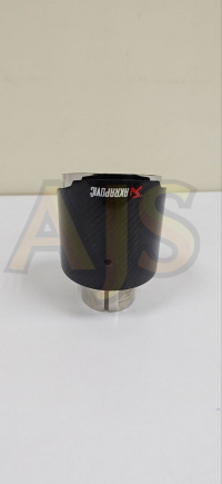 Насадка на глушитель Akrapovic style с карбоном 63/114 (глянец) УЦЕНКА