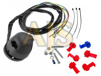 Розетка для прицепа с проводкой 7 контактов (черный)