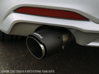 Насадка на глушитель Akrapovic style с карбоном 63х89мм (глянец)