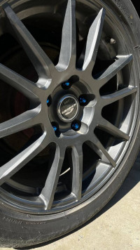 TPI гайки спортивные стальные 33мм М12*1.25 20шт (красный)