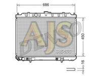 Радиатор двигателя Denso Nissan X-Trail T30 QR25DE 02-13