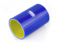 Патрубок силиконовый 0 гр 76 мм прямой усиленный (синий)