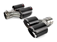 Насадка на глушитель Akrapovic style с карбоном двойная пара 63х190мм