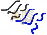 Патрубки системы охлаждения ВАЗ 2108 (2114) инжектор 4 штуки AJS (синий)