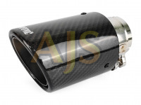 Насадка на глушитель Akrapovic style закругленная с карбоном 57х89мм (глянец)