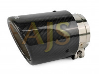 Насадка на глушитель Akrapovic style закругленная с карбоном 76х102мм (глянец)