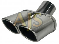 Насадка на глушитель двойная 60х165мм (хром)