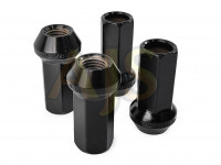 TPI гайки спортивные стальные 45мм М12*1.50 4шт черный хром