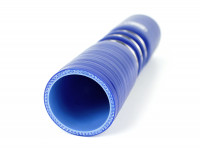 Патрубок силиконовый 0 градусов 51 мм двойной демпфер 250 мм (синий)