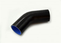 Патрубок силиконовый 45 градусов 63-76 мм (черный)