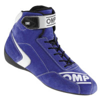 Ботинки OMP style замша, кожа сине-белые