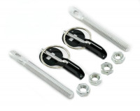 Замки капотные S style (серебро)