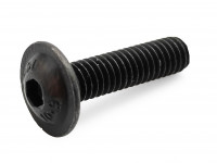 Болт M4*15 мм черный под шестигранник полукруглая шляпка с шайбой SS