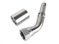Фитинг стальной под обжим AN10 45 гр