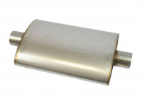 Бочка выхлопная AJS ES овальная тихая (57мм)