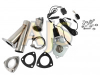 Заслонка выхлопная с электроприводом Y-пайп с отводом V-band 57мм