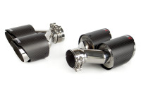 Насадка на глушитель Akrapovic style с карбоном 63х102мм двойная пара