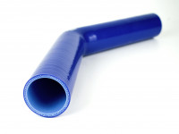 Патрубок силиконовый 45 градусов 63 мм 250*250 мм (синий)