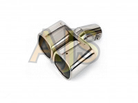 Насадка на глушитель двойная 48х165мм (хром)