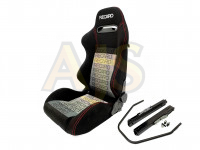 Сиденье спортивное полуковш LM Recaro-500 купе ткань размер - M (черно-серый)