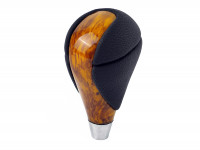 Ручка КПП кожаная Toyota, Lexus (черно-коричневый)