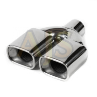 Насадка на глушитель двойная 63х196мм (хром)