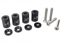 Проставки под капот Skunk 2 style с гайками (черный)