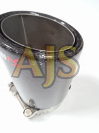 Насадка на глушитель Akrapovic style закругленная с карбоном 76х89мм УЦЕНКА