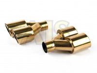 Насадка на глушитель AJS #1 двойная пара золото 60х183мм