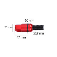 Болты колесные M14*1.5, шляпка 47мм, сталь+алюминий (черный)