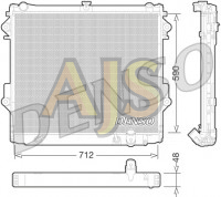 Радиатор двигателя Denso Toyota Land Cruiser J200 2UZ-FE 07-12