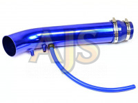 Впускной патрубок с отводом алюминий 45гр 420мм (черный)