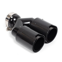 Насадка на глушитель M style двойная с карбоном 63х190мм (матовый)