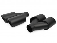 Насадка на глушитель AJS #2 двойная пара 60х182мм (матово-черный)