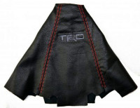 Чехол КПП TRD универсальный натур. кожа (Россия) (красная строчка)