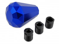 Насадка на ручку КПП алмаз алюминий 70мм (синий)