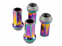 TPI гайки спортивные стальные 45мм М12*1.25 4шт с юбкой радуга