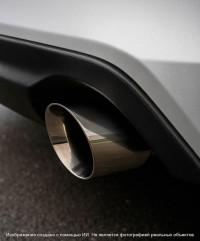 Насадка на глушитель 66х115мм (хром)