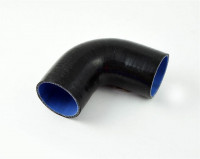 Патрубок силиконовый 90 градусов 70 мм (черный)