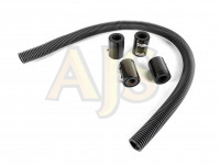 Гофра для подключения радиатора универсальная SS 1.2м (черный)