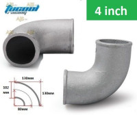 Отвод алюминиевый приварной 90гр 102мм