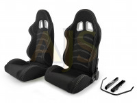 Сиденье спортивное полуковш LM А016 пара размер - M (черный)