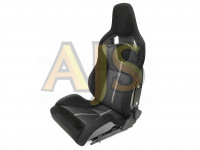 Сиденье спортивное полуковш A039RTF замша (черно-серый)