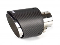 Насадка на глушитель Akrapovic style с карбоном 63х117мм (матовый)